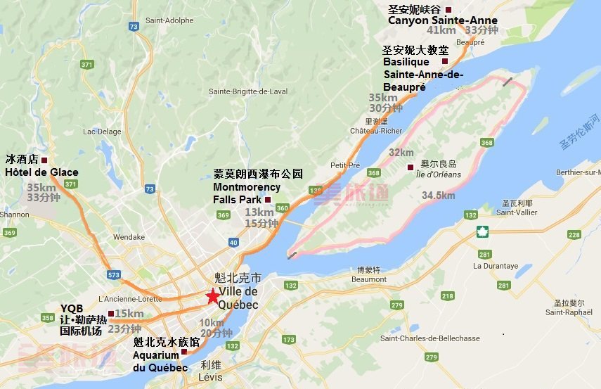 魁北克地图中文版图片