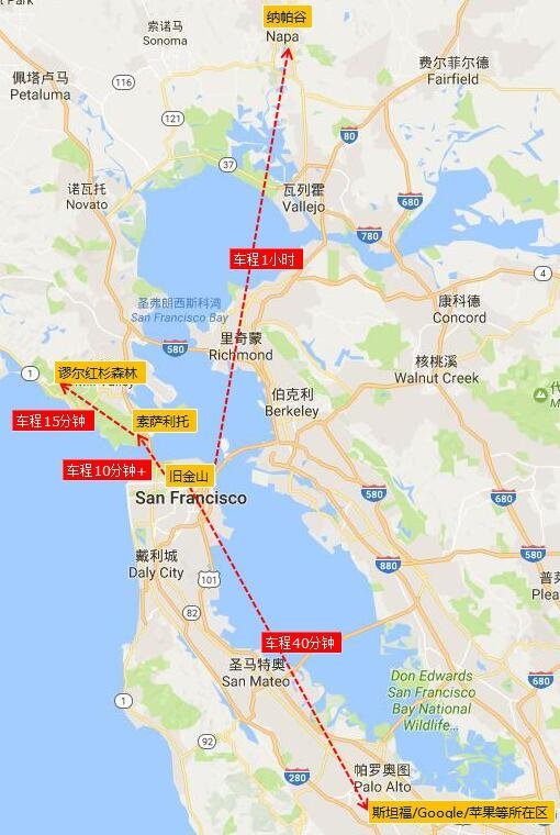 旧金山景点地图–中文版美国旅游攻略组成员美国旅游攻略